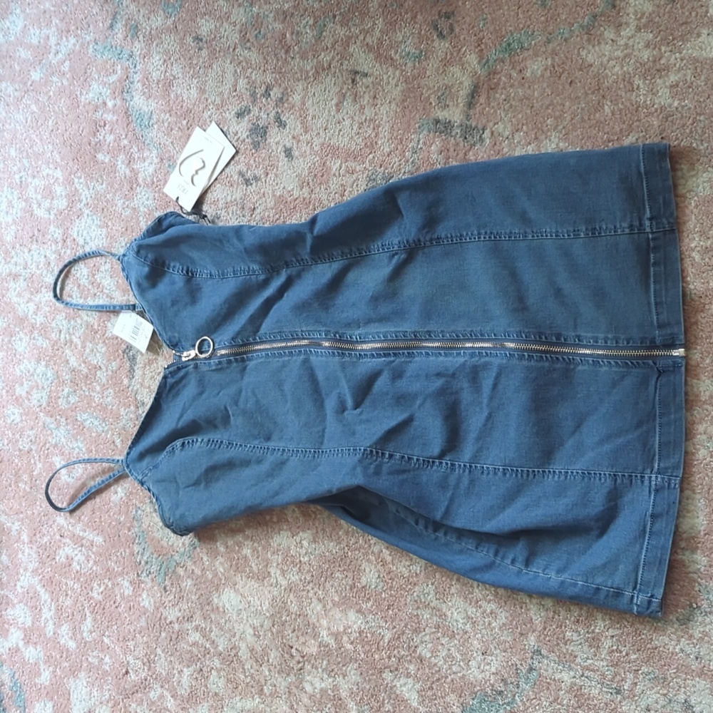 Brand new jean dress with zipper